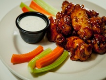 a plate of wings