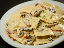a mushroom pasta