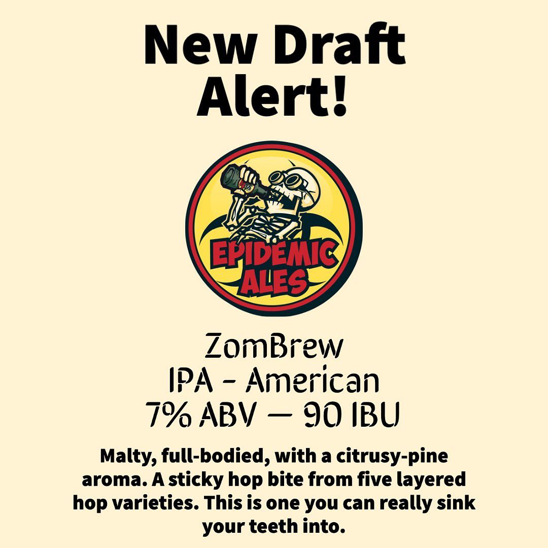 New draft beer ZomBrew IPA